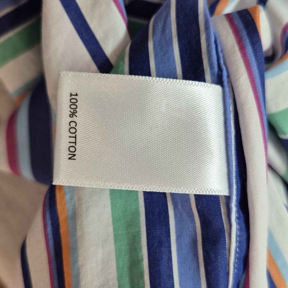 Cremieux Men's Shirt Size XXL Stripes  Short Sleeve Button-Up Casual Cotton (56 - Picture 8 of 9